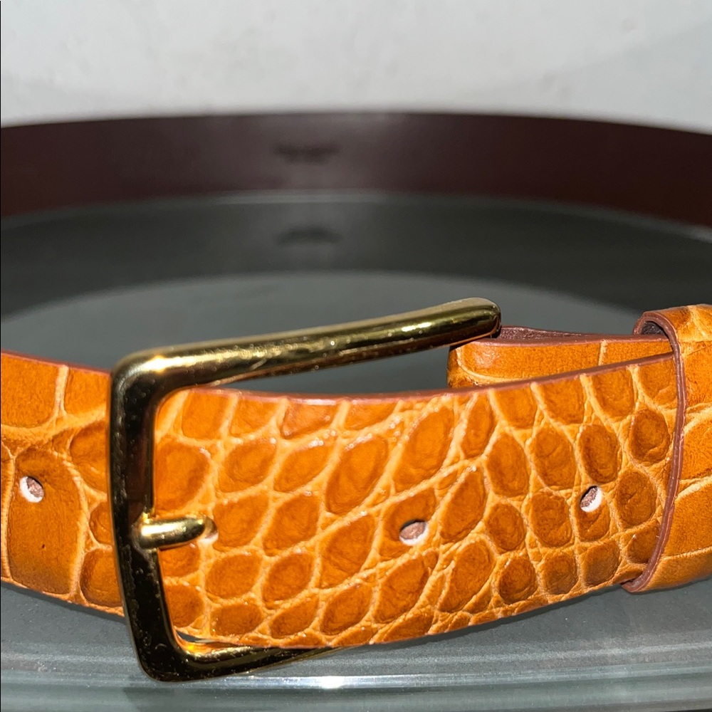 NWOT Paul Frederick Men’s Leather belt made in Italy